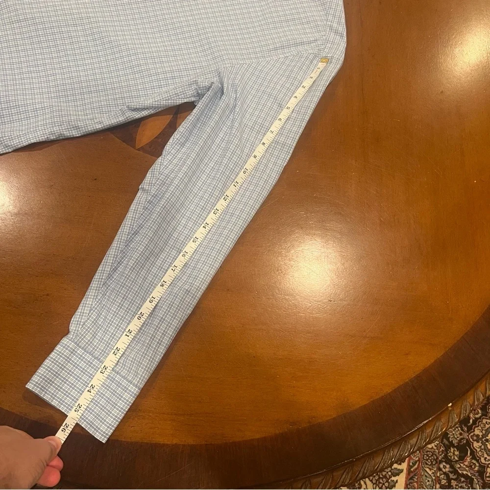 Zachary‎ Prell Men’s Blue/White Check Long-Sleeve Button Up Dress Shirt XL